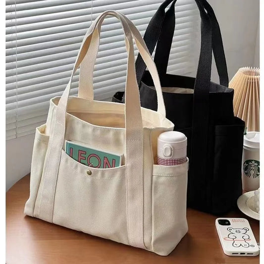 KATI Wallet Large Capacity Solid Letter Tote Bag Versatile Handbag for Commuter Work Student Class Underarm Women's Bag shopping bag
